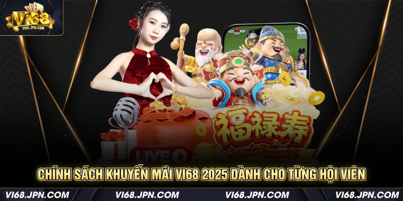 Chính sách khuyến mãi Vi68 2025 dành cho từng hội viên